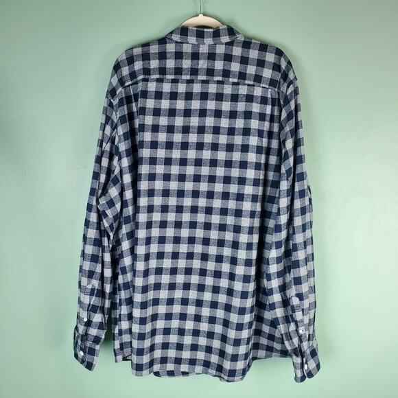 Bonobos Men's Blue Check Button Up Long Sleeve Prominent Fit Shirt Size 4XL Long - Picture 2 of 6